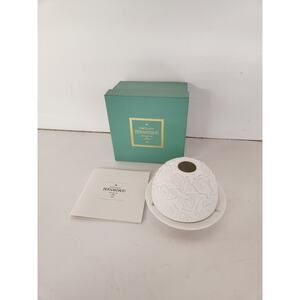 Bernardaud Lithophane Bouquet Candle Votive Bouquet of Roses with Box